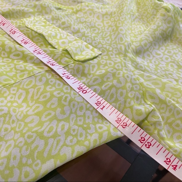 Banana Republic neon yellow animal print sheer button down shirt - Picture 12 of 14